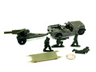 Vintage Tootsietoy Us Army Jeep M38 1/4 Ton With Artillery Cannon Missile Gun