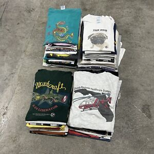 Lot Of 60 Vintage Retro 90s 00s Mens T Shirt Bundle Wholesale Resell Collection