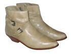 Giovanni Mens Ankle Dress Boots Sz 12 M Beige Leather Uppers and Sole