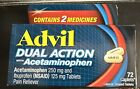 Advil Dual Action Ibuprofen and Acetaminophen Pain Relief 72 Coated Capls 01/25