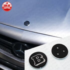 Universal Mercedes Brabus Black Hood Flat Adhesive Badge Logo Emblem AMG Sport
