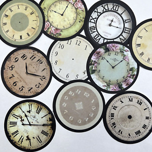 Clock Face Stickers Vintage Style Scrapbooking Junk Journal Collage