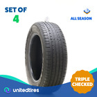 Set of (4) Used 225/60R18 Starfire Solarus A/S 100H - 7/32