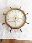 ANT/VTG Brass Fahrenheit Ships Helm Advertising Thermometer Boston 9 Mass USA