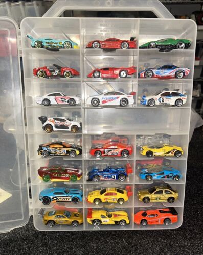 Double Sided Case Of Hot  Wheels / Matchbox vintage lot loose 44 Cars