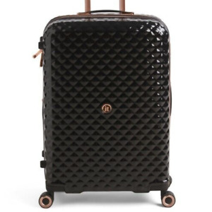 IT LUGGAGE 4pc 21in/27in/31in Black Hardcase TSA Lock Spinner Luggage Vanity Set