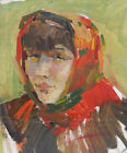 New ListingOriginal Antique Oil Painting Vintage Female Portrait Soviet Ukrainian Art 60s