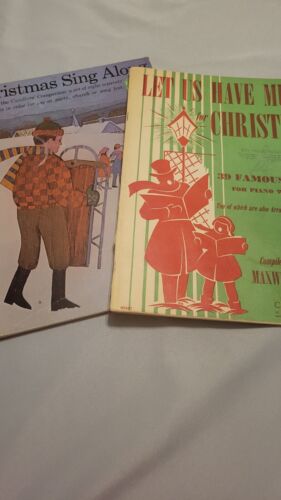 Vintage Christmas Sheet Music Two Books 1947 And 1960