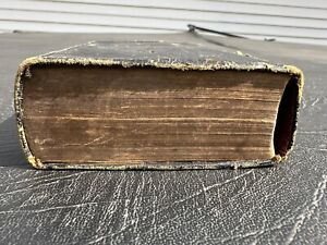 Vintage Antique Small German Pocket Bible Gilded Page Edges