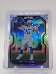 JUSTIN HERBERT 2020 PANINI PRIZM ROOKIE SILVER CHARGERS RC Q0766