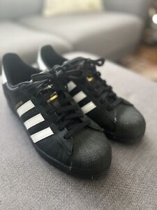 Adidas Originals Men’s Superstar Black White Shoes Sneakers Size 9.5
