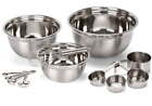 Stainless Steel Mixing Bowls 12 Piece Bowl Set with Measuring Cups and Spoons