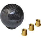 Universal Real Carbon Fiber Round Ball Shape Car Gear Shift Knob Shifter Lever (For: More than one vehicle)