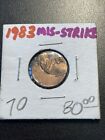 New Listing1983 Lincoln Cent Mis-strike Mis-struck Error