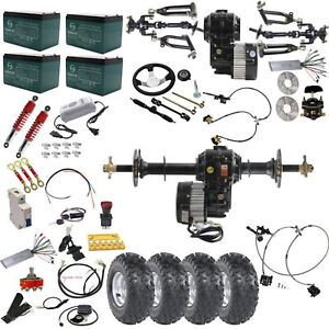 ATV Front 30''/34''/40''Rear Drive Axle 1000W Electric Differential Motor Wheels