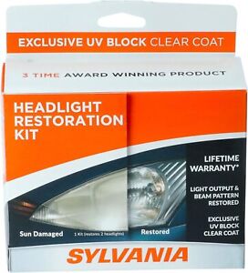 SYLVANIA Headlight Restoration Kit Restore Sun Damaged Headlights UV Block Coat