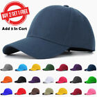 Mens Womens Baseball Cap Strap Back Adjustable Blank Plain Solid Hat Visor Caps