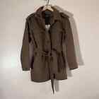 7 For All Mankind Brown Military Trench Coat Belted Classic Women's Size S NWT