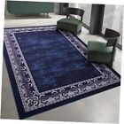 Rugs Modern Bordered 4x6 Area Rug for Living Room, Non 4x6 Feet Blue Purple