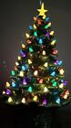 18” Tall Ceramic  NEW IN BOX! Hand Painted Nostalgic Light Up Christmas Tree