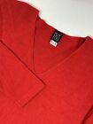 Helen Hsu Womens Large Red Long Sleeve Sweater Dry Clean Only Used Vintage GHR6