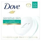 Dove Beauty Bar Soap Sensitive Skin Unscented 3.75 oz Bars Moisturizer 10 Pack