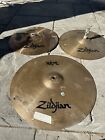Mixed Lot Of 4 Cracked Zildjian Crash Cymbals