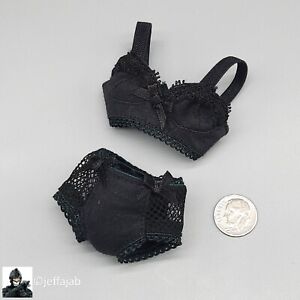 1:6 Triad Toys Female Alpha Black Lingerie Bra Panties Set for 12