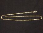 Gold Chain 14k Gold Vermeil Cuban Link 16in 2mm .925 Italy