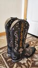 Ariat Gypsy Soule Womens Black Leather Guilded Gypsy Cowgirl Boots Size 8.5m NEW
