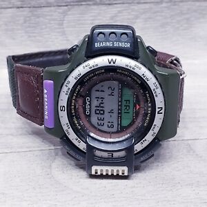New Listingcasio dpx-500 digital compass lcd watch japan qw-1171 altimeter barometer thermo
