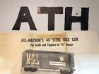 O Scale All Nation Lines #6204  M-StL 40' Steel Boxcar Kit  2 or 3 Rail