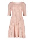Rabbit Rabbit Rabbit Pink Crochet Lace Lined Fit Flare Dress Size Large Nwot