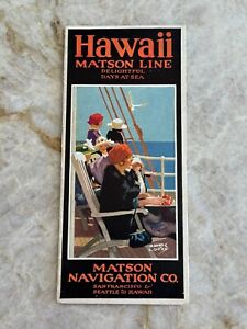 1924 Hawaiian Matson Line Brochure w/ 32 Photos of Ship Interiors & Onboard Life