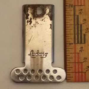 *Ludwig Script Logo P83 Slider Snare Drum Wire Hole Part Strainer/Throw-Off 60s*