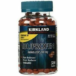 Kirkland Signature Ibuprofen 200 mg 500 ct Tablets USP ** COMPARE TO ADVIL