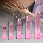 Jelly Dildo 6/7/8/9 IN G-spot Clitoral Massager Adult Sex Toys for Women New