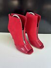 Guess Authentic Funtime Cutout Heel Red Booties Size 8M