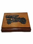 Vintage Double Deck Playing Card Wooden Box