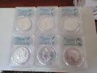 2021 Morgan and Peace Silver Dollar 6-Coin Set MS70 First Day of Issue PCGS