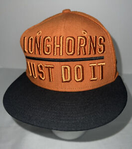 Texas Longhorns Just Do It Hat Cap Nike True SnapBack Burnt Orange Flat Bill
