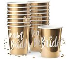 Team Bride Bachelorette Party Cups in Metallic Gold, 15 Count