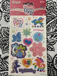 NEW RARE Vintage My little pony flower power Rainbow Logo Sticker 2 Sheet spring