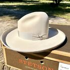 RARE Stetson Beaver Fur Felt 6x Tom Mix Hat Cowboy Hat Size 7 3/4 Silver Belly