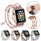 For iWatch Apple Watch Series 8 7 6 5 4 3 Band Bling Agate Beads Strap Bracelet