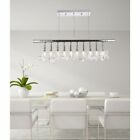 Crystal Pendant Chandelier Chrome Dining Room Kitchen Island Light Fixture 40 in