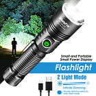 Super Bright 5000000LM 2Mode Dimmable Flashlight LED Rechargeable Tactical Torch