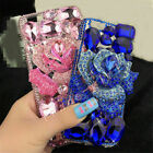 Luxury Bling Glitter Rose Diamond Rhinestone Crystal Case Cover For Cell Phones
