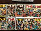 Mighty Thor Lot Of 10 #204,205,207,208,211-214,216,217 Marvel Bronze Age