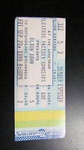 Sept 29, 1989 Elton John Ticket Stub 2